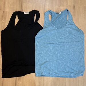 Amalli Talli Black and Blue Racerback Tank Tops
